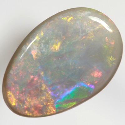 SOLID SEMI BLACK OPAL Sparkling bright red, copper orange and golden yellow